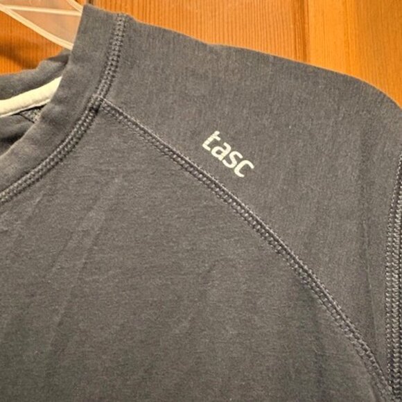 TASC Performance Shirt Mens Iron Heather Short Sleeve Stretch Bamboo Crewneck L - Picture 4 of 7